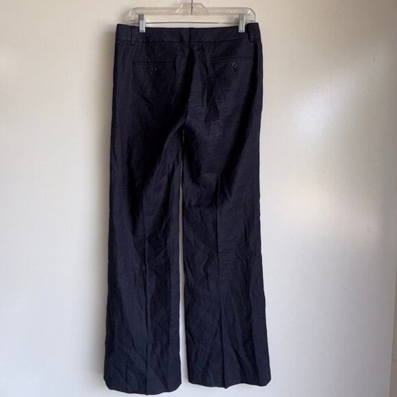 THEORY Emery Linen Pants Size 6 Navy Blue - Picture 4 of 13